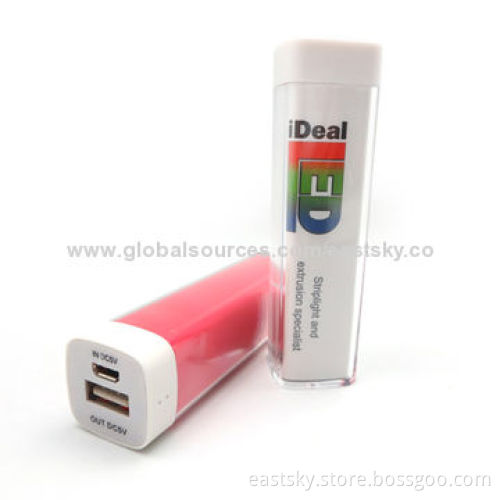 2,600mAh Lipstick Power Bank, Various Colors are Available, Very Popular